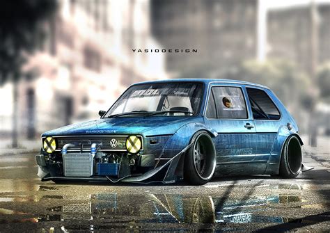 🔥 Download Yasiddesign Car Render Artwork Tuning Volkswagen Golf by @mjohnson13 | MK1 Wallpaper ...