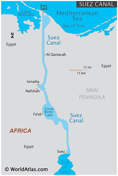 Map Of The Suez Canal - Retha Charmane