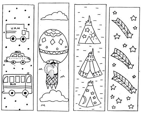 Bookmark Coloring Pages Printable