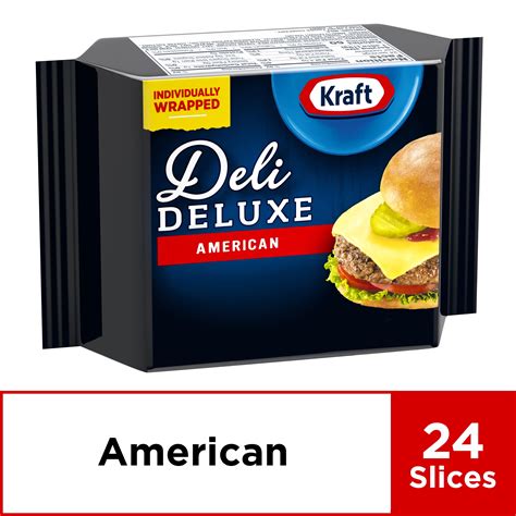 Kraft Deli Deluxe Cheese Slices, American Cheese, 24 ct - 16.0 oz Wrapper - Walmart.com