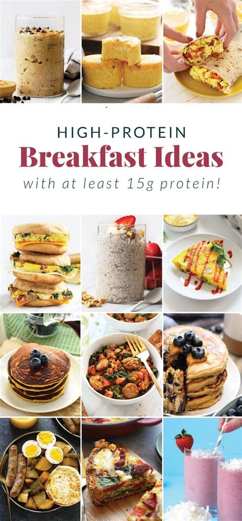 High Protein Breakfast Recipes (w/ at least 15g protein) - Fit Foodie Finds