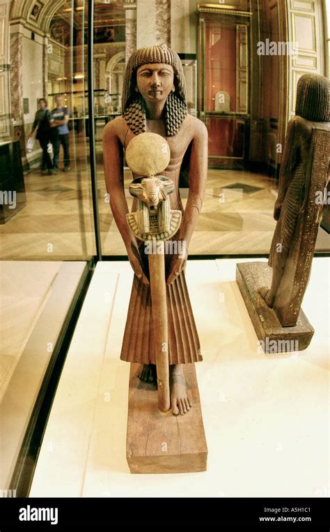 Art Objects PARIS France, Louvre Museum "Egyptian Department" Collection "Wooden Statue" Public ...