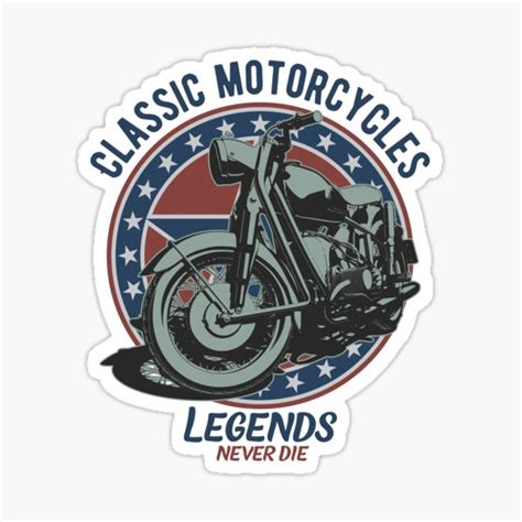 "Vintage style classic motorcycle design" Sticker for Sale by ...