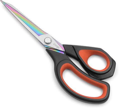 LIVINGO Premium Tailor Scissors Heavy Duty Multi-Purpose Titanium Coating Forged Stainless Steel ...