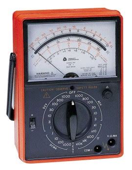 Triplett 60 Analog Volt-Ohm Meter, 1,000 VAC/VDC, 1,000 mA DC