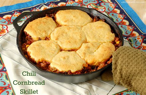 Chili Cornbread Skillet - A Kitchen Addiction