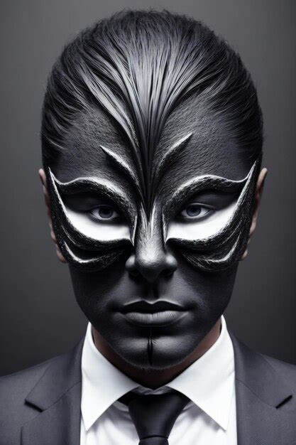 Premium AI Image | Mystery man in mask at the carnival