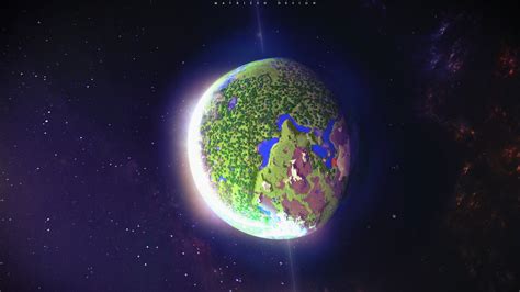 Planet earth screenshot, planet, Minecraft, space, stars HD wallpaper | Wallpaper Flare