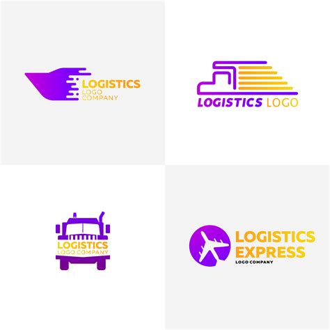 Shipping Business Logistics Courier Logo Set 830156 Vector Art at Vecteezy