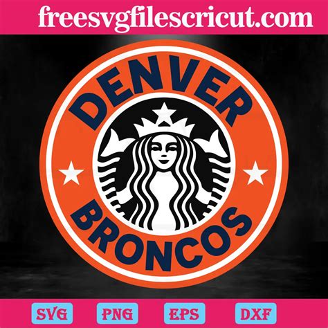 Denver Broncos Starbucks Logo, Design Files - free svg files for cricut