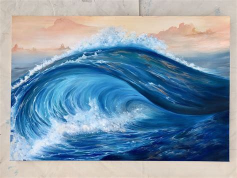 Original Acrylic Wave Painting Ocean Painting Water Painting | Etsy ...