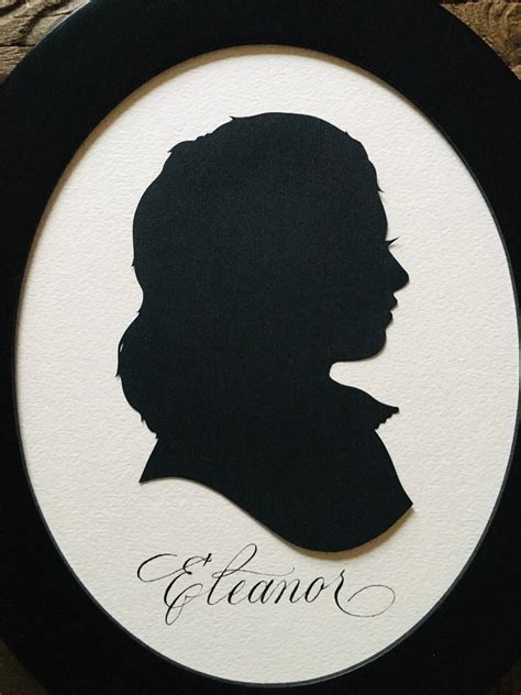 Custom Silhouette Portrait With Oval Frame Custom Profile | Etsy