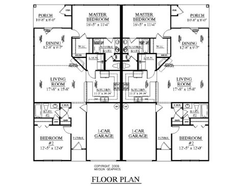 Incredible 3 Bedroom Duplex Plans 2 1 Bath Simple House Triplex Floor Plans Duplex Floor Plans ...