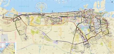 Map of Dubaï bus: stations & lines