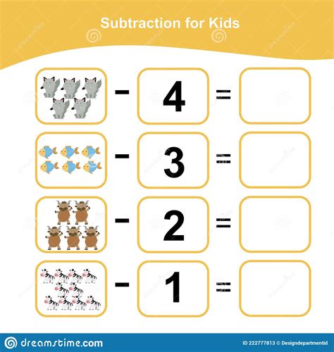 Subtraction for Kids. Counting Game for Preschool Children. Additional Math Games for Kids ...