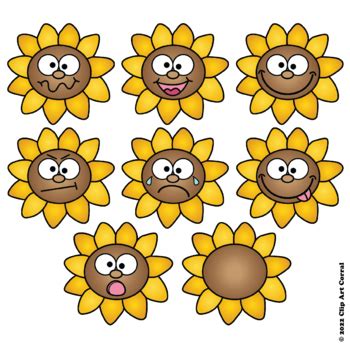 Sunflower Emotions SEL Clip Art by Clip Art Corral | TPT