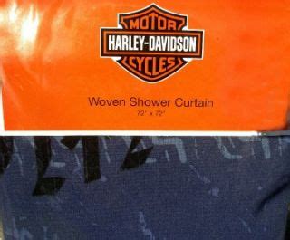 New Original Harley Davidson Woven Shower Curtain Fabric