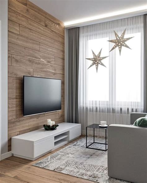 20 Minimalist TV Backdrop With Wood Accents | HomeMydesign