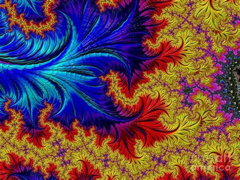 Rainbow Coral Reef Fractal Abstract Art Digital Art by Rose Santuci-Sofranko