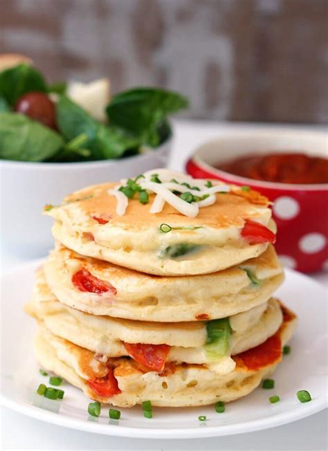 Pizza Pancakes - Quick & Easy Dinner Idea - Happiness is Homemade