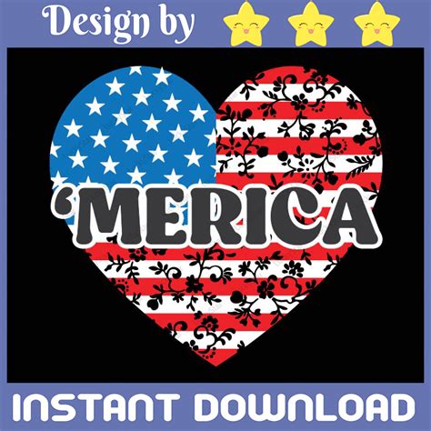 American Heart Flag svg | American Flag SVG | 4th of July Sv - Inspire ...