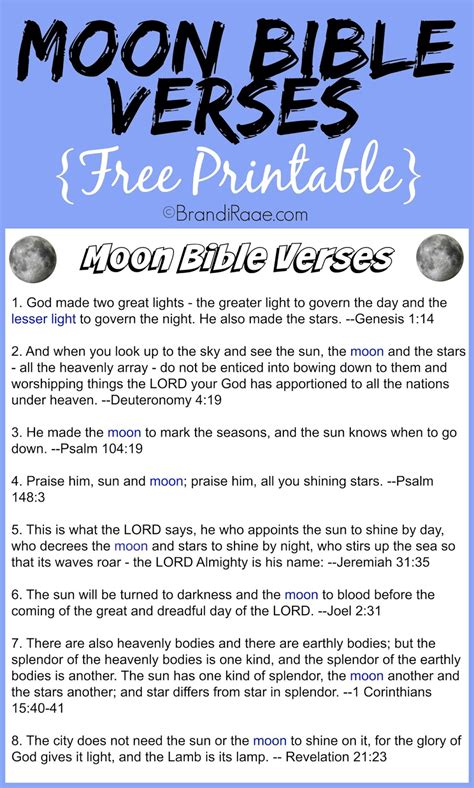 Brandi Raae: Moon Bible Verses {Printable}