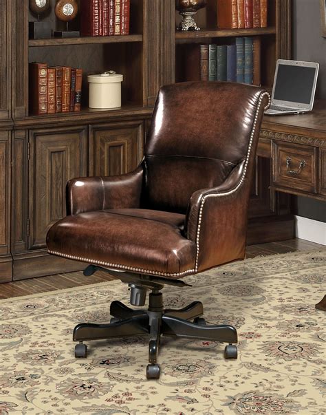 Brown Leather Desk Chair from Parker Living (DC-106-BR) | Coleman Furniture