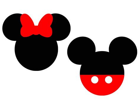 Red and Black Mickey Mouse Ears Minnie Mouse Ears Red Sequin Bow Headband Mouse Ears Birthday ...