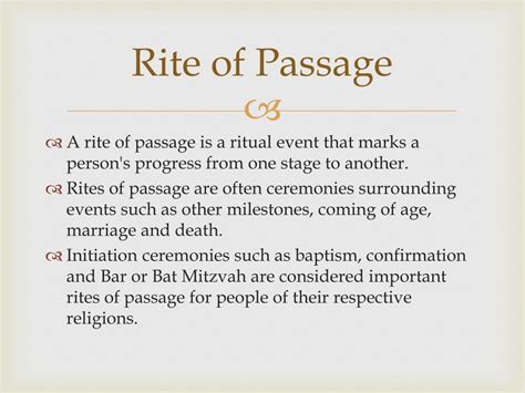 Rite Of Passage