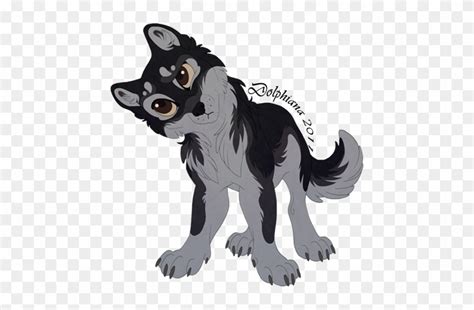 Wolf By Dolphydolphiana - Anime Black Wolf Chibi - Free Transparent PNG Clipart Images Download