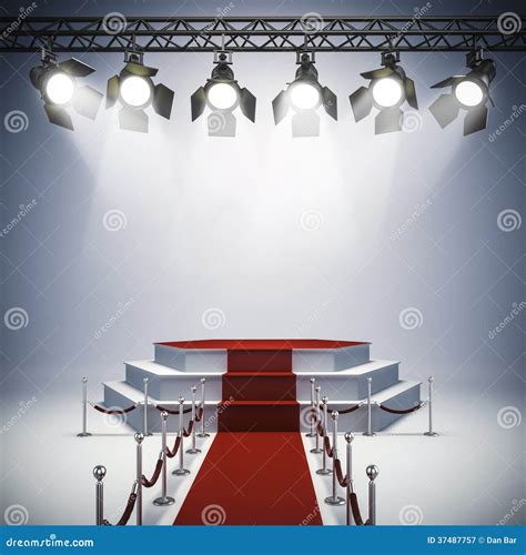 3d Spot Lights and Stage Setup Stock Illustration - Illustration of backdrop, illuminated: 37487757