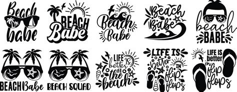 Summer Bundle SVG, Summer Beach, Beach Svg Bundle, Summertime, Funny Beach Quotes Svg, Svg Png ...