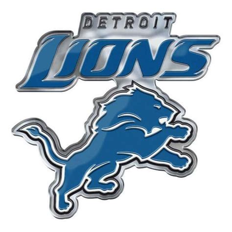 Detroit Lions Die-Cut Alternate Metal Auto Emblem [NEW] Car Decal ...