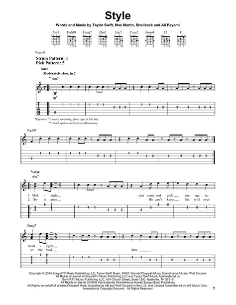 Style by Taylor Swift - Easy Guitar Tab - Guitar Instructor