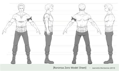 Zoro model sheet | Character model sheet, Character reference sheet, Character design