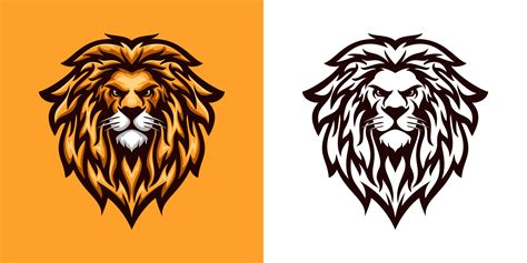 lion head logo 5145111 Vector Art at Vecteezy