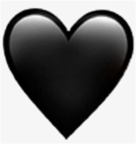 Black Background White Heart Emoji