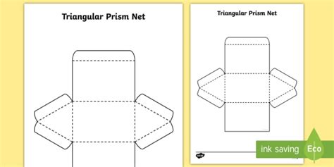 3D Triangular Prism Net - Maths Resource - Twinkl