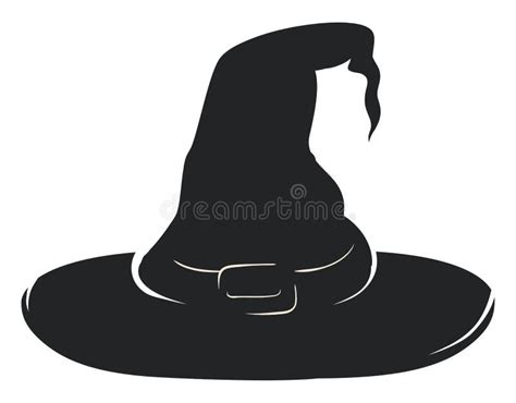 Wizard Hat Silhouette stock vector. Illustration of magical - 59639898