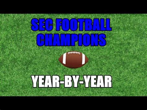 SEC Football Champions by year