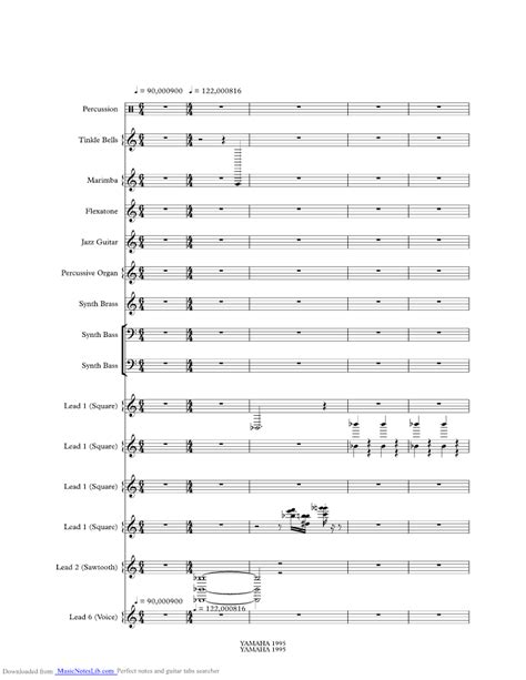 The robots music sheet and notes by Kraftwerk @ musicnoteslib.com