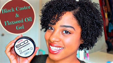 NEW Eco Styler Black Castor & Flaxseed Oil Gel |Wash n' Go Demo + Collab Review ft. CurlsBeauty ...