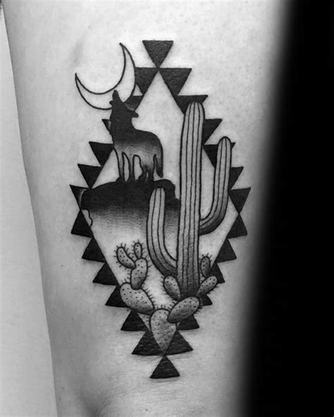 60 Coyote Tattoos For Men - Canis Latrans Design Ideas