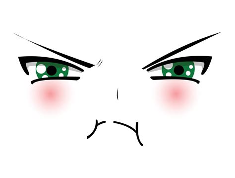 Beautiful Anime girl face angry emotion 15800927 Vector Art at Vecteezy