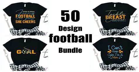 Funny Football T-Shirt Bundle Bundle · Creative Fabrica