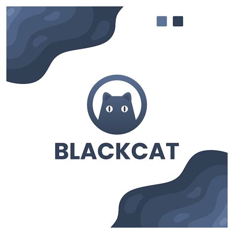 Premium Vector | Black cat logo design