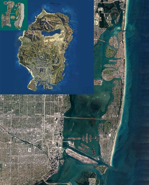 Size comparison of Vice City map, GTA V map, and Miami : r/ImagesOfFlorida