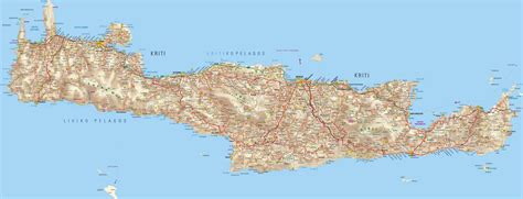 Road Map Of Crete