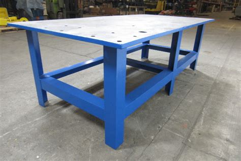 48x96x32" Tall Steel Welding Layout Work Table Bench 1" Thick Top | Bullseye Industrial Sales