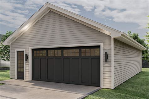 Simple 2 Car Garage with Man Door - 62481DJ | Architectural Designs - House Plans